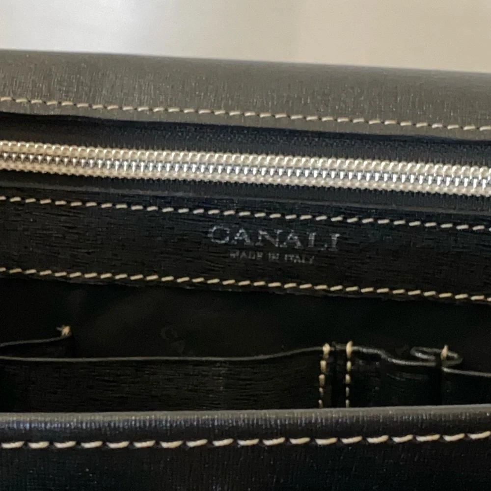 CANALI Saffiano Leather Briefcase